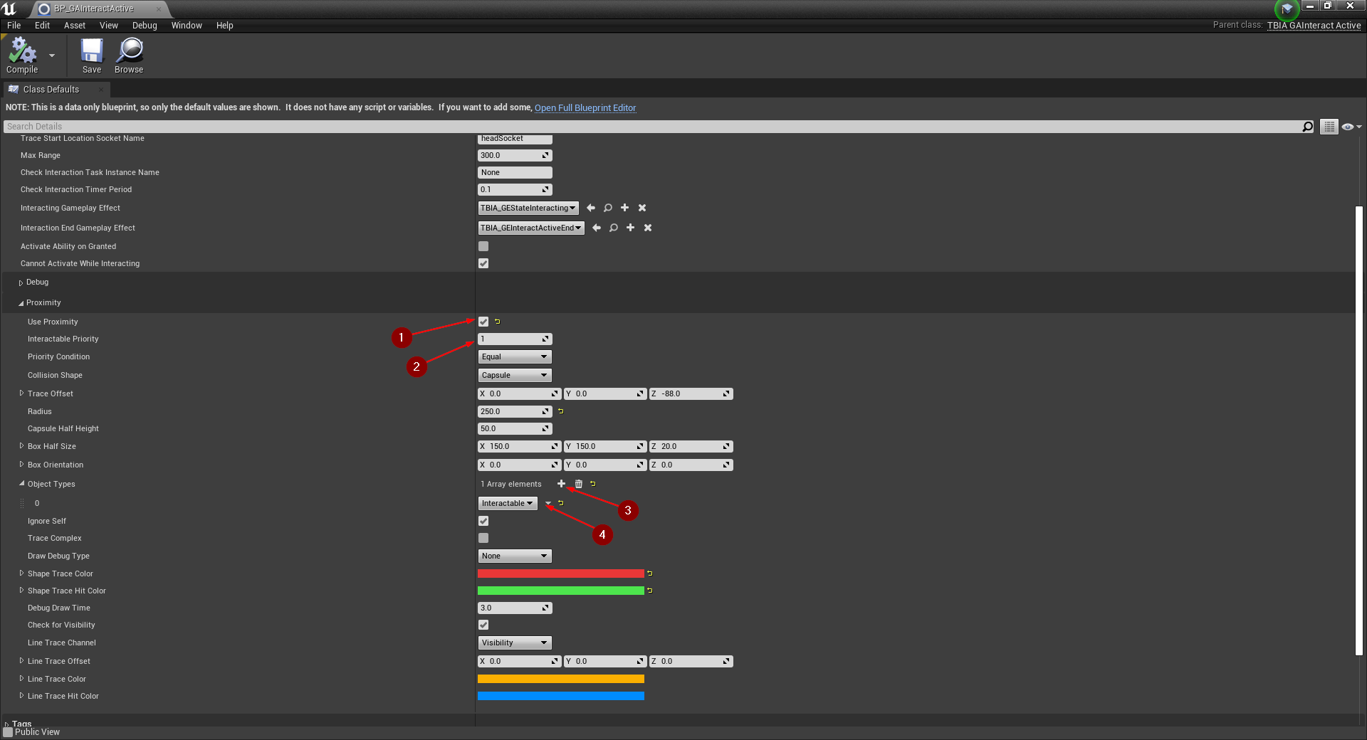 Interact Active Ability Setup