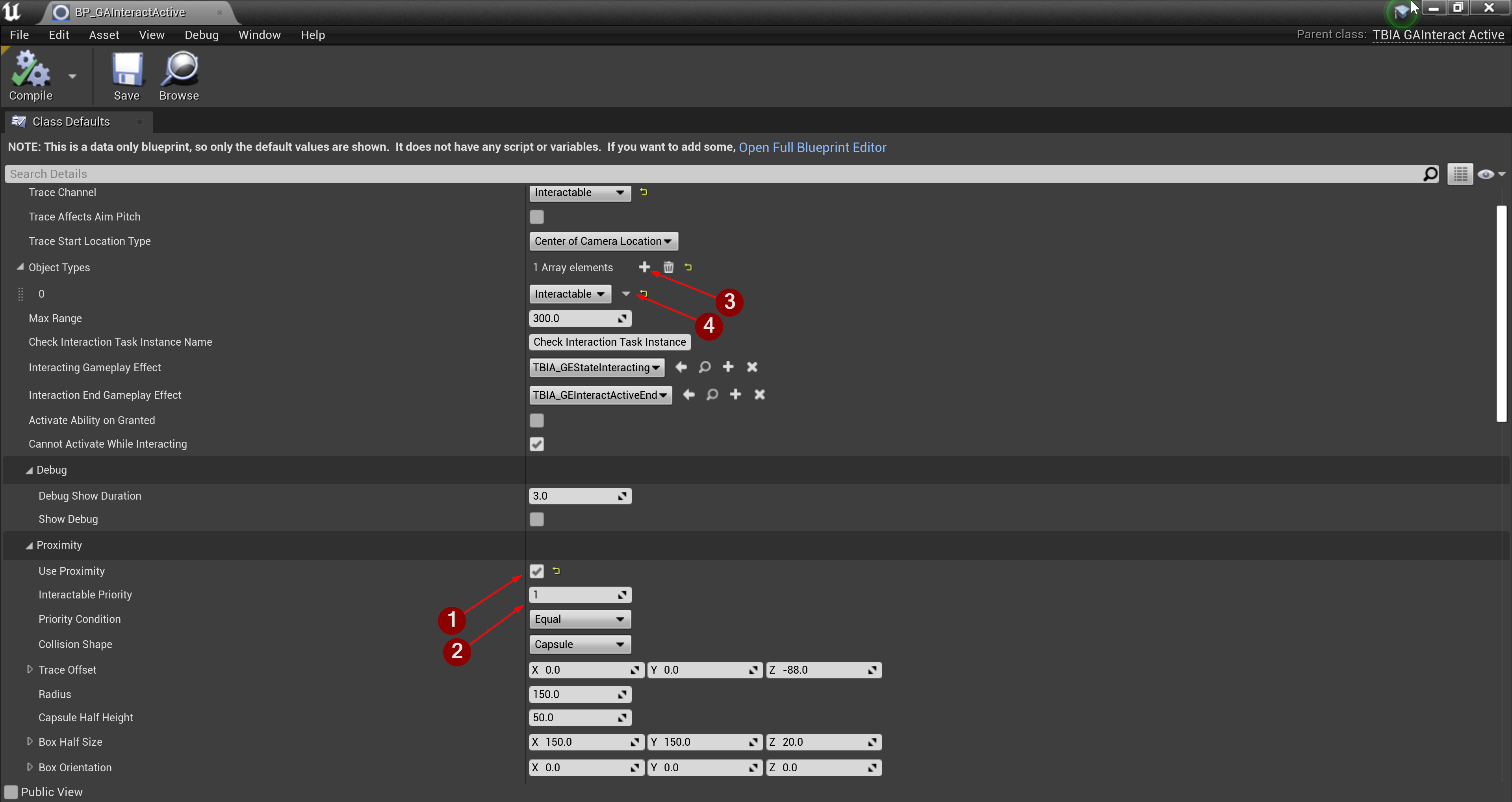 Interact Active Ability Setup