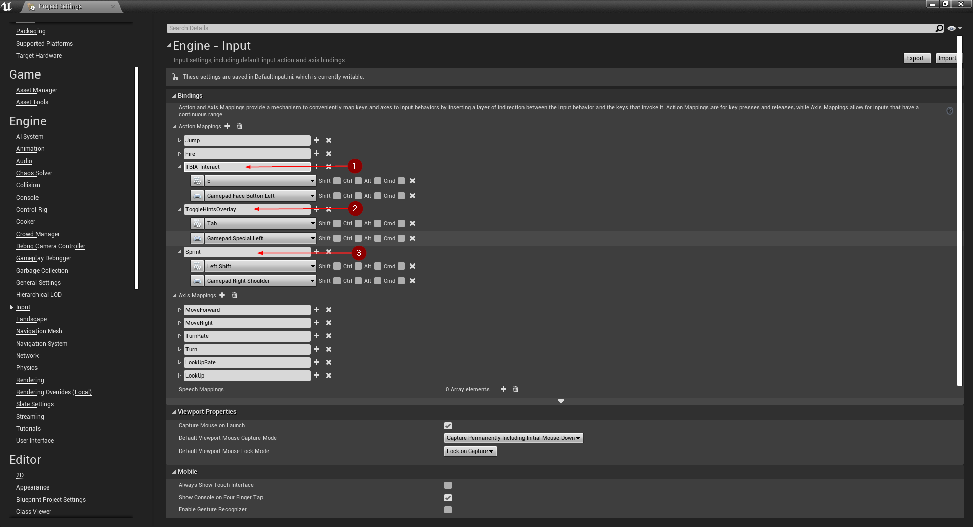 Input Settings